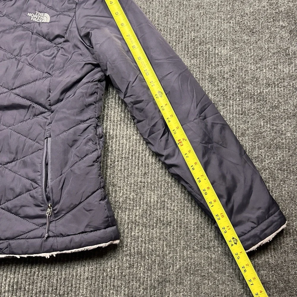 North Face Mossbud Swirl Plush Sherpa Lined Muted Purple Jacket Womens Small - Picture 7 of 9